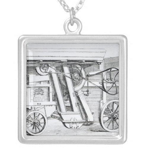 Garrett and Sons Patent Combined Threshing Silver Plated Necklace