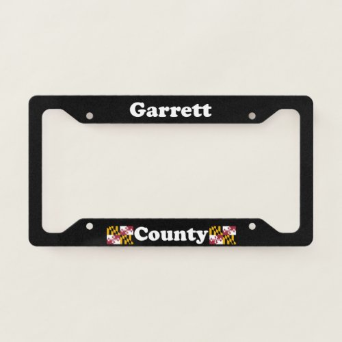 Garrett County Maryland LPF License Plate Frame