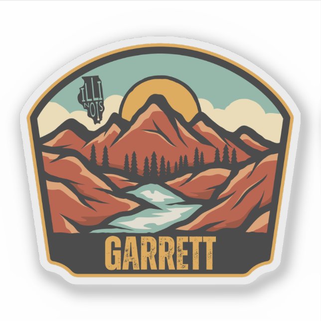 Garrett, Illinois  Sticker (Front)