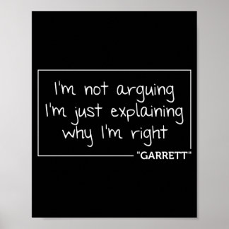 Garrett Quote Funny Birthday Personalized Name Poster