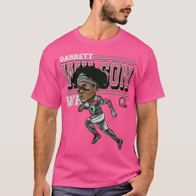 Garrett Wilson  New York J Cartoon Star T-Shirt (Front)