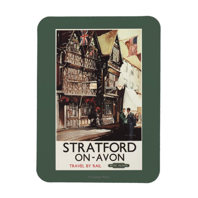 Garrick Inn and Harvard House Rail Poster Magnet (Vertical)