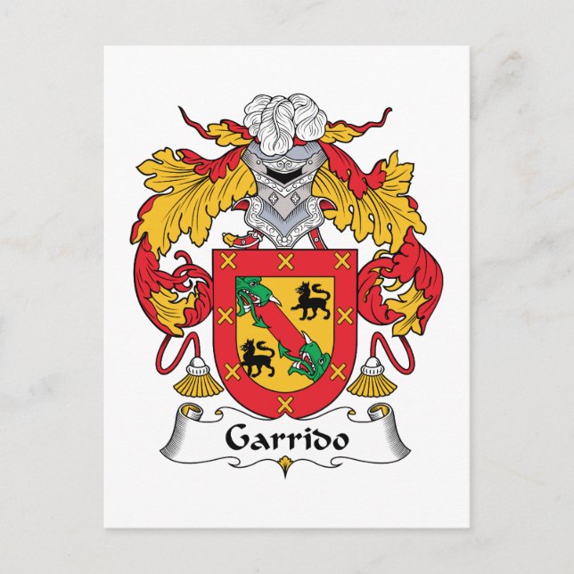 Garrido Family Crest Postcard (Front)
