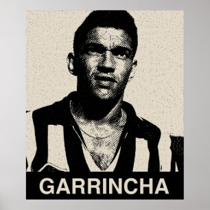 Garrincha Vintage Portrait Poster