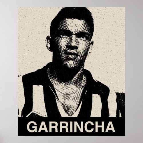 Garrincha Vintage Portrait Poster