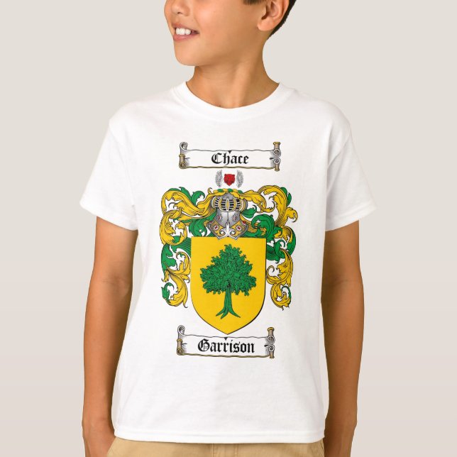 GARRISON FAMILY CREST -  GARRISON COAT OF ARMS T-Shirt (Front)