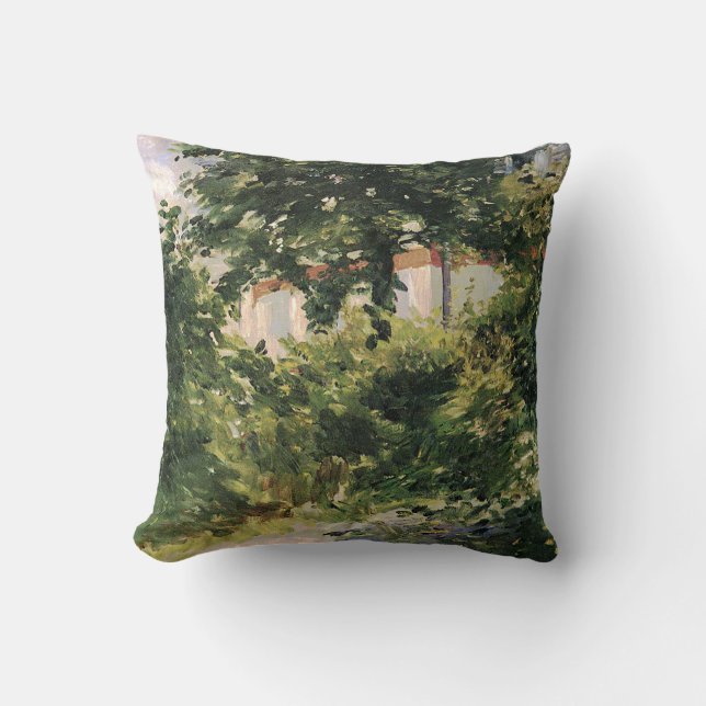Gartenweg in Rueil  Edouard Manet  Throw Pillow (Front)