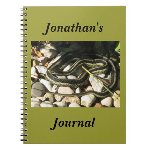 Garter Snake on Rocks Personalized Journal