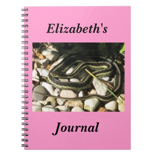 Garter Snake on Rocks Personalized Journal 2