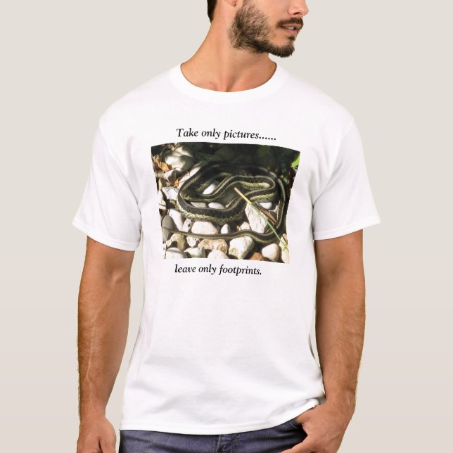 Garter Snake Take Only Pictures T-Shirt (Front)