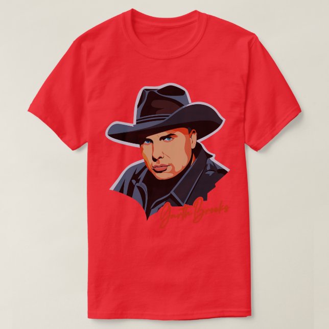 Garth Brooks 90s Retro Fan Artwork T-Shirt (Design Front)