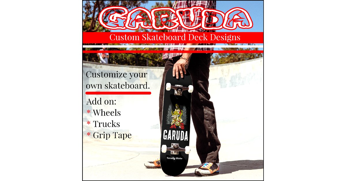 Garuda Custom Skateboard Deck | Zazzle
