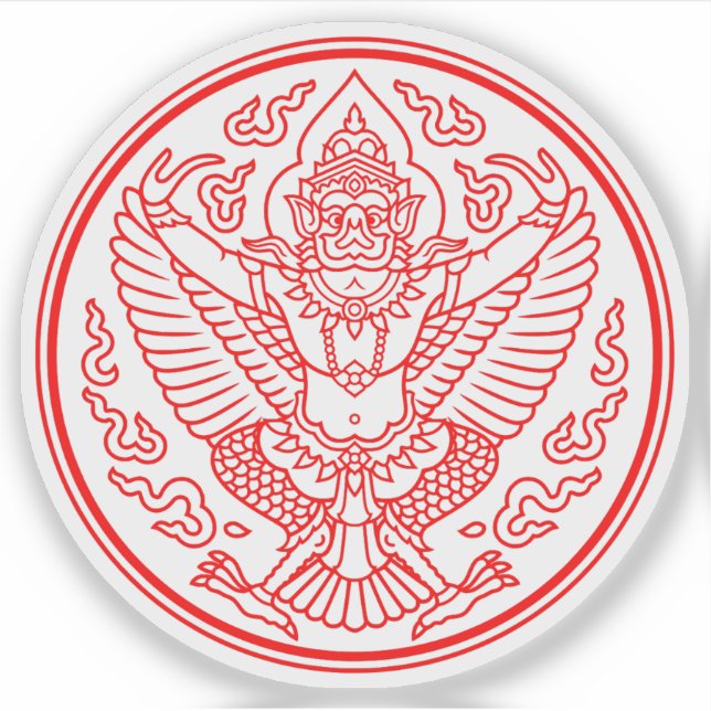 Garuda Seal of Siam (Thailand) Sticker (Front)