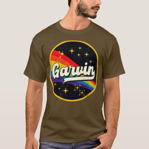 Garvin Rainbow In Space Vintage GrungeStyle T_Shirt