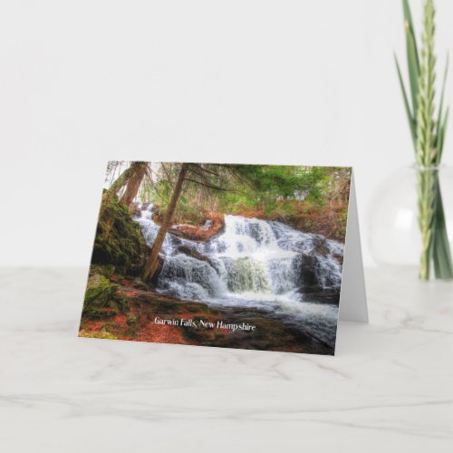 Garwin Falls New Hampshire scenic photo Card