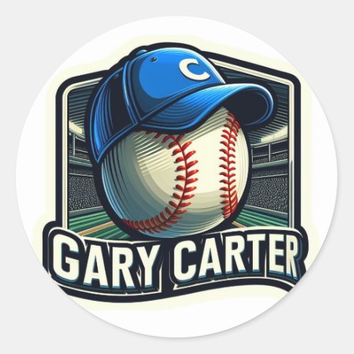 GARY CARTER CLASSIC ROUND STICKER