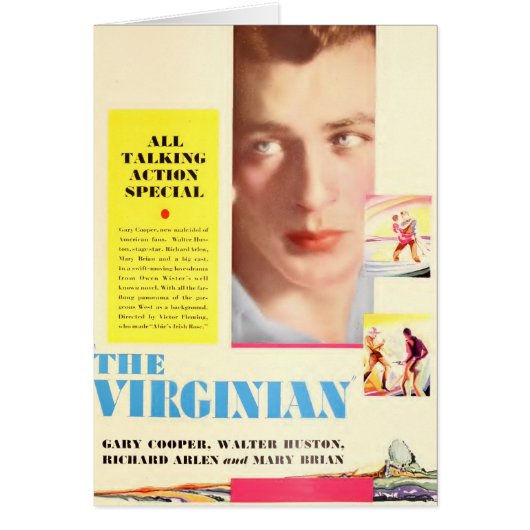 Gary Cooper 1929 The Virginian color card (Front)