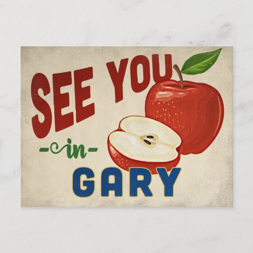 Gary Indiana Apple _ Vintage Travel Postcard