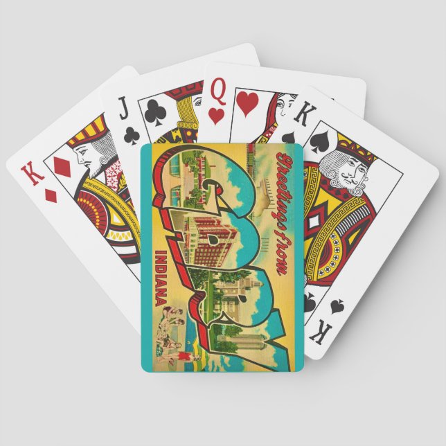 Gary Indiana Greeting Playing Cards (Back)