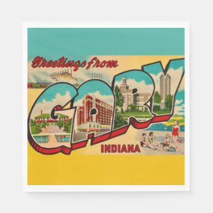 Gary Indiana Greeting Postcard Napkins