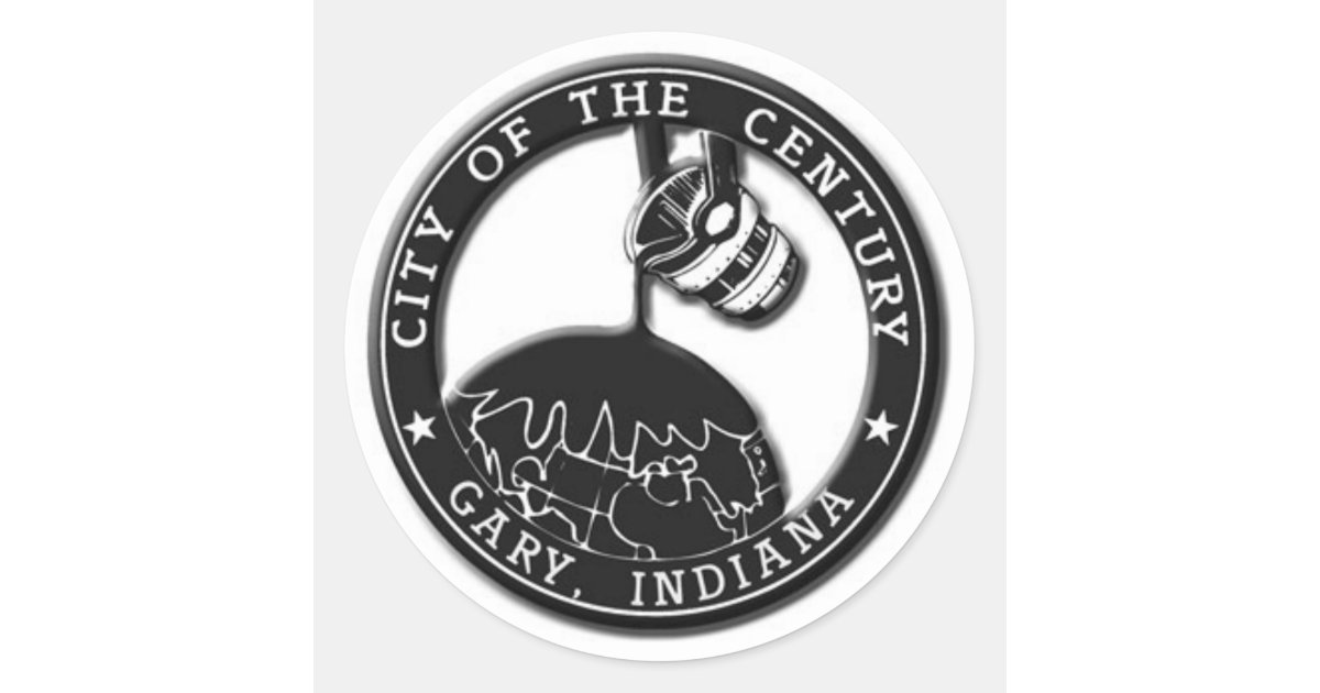 Gary, Indiana Seal Classic Round Sticker | Zazzle