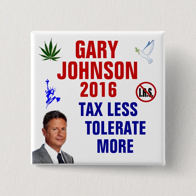 Gary Johnson 2016 Pinback Button (Front)