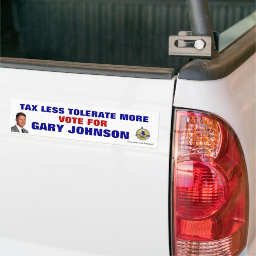 GARY JOHNSON BUMPER STICKER Zazzle