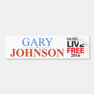 Gary Johnson For President - 2016 - Bumper Sticker