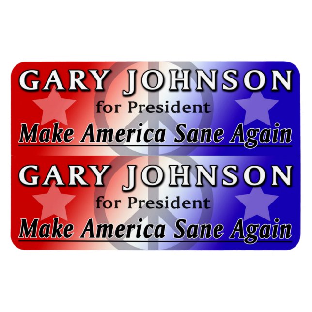 Gary Johnson for President 2x6 Flexi Magnets (Horizontal)