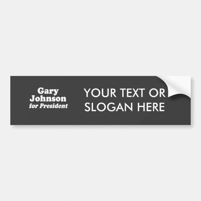 GARY JOHNSON FOR PRESIDENT BUMPER STICKER (Front)