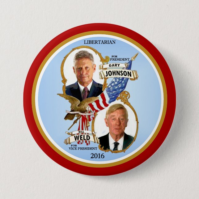 Gary Johnson for President Pinback Button (Front)
