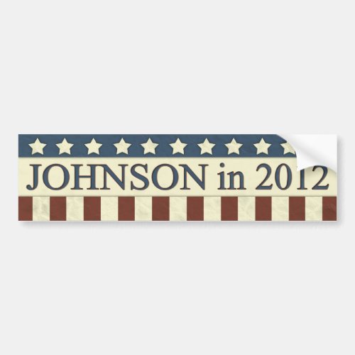 Gary Johnson in 2012 Bumper Sticker