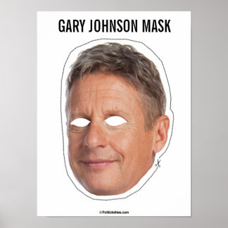 Gary Johnson Mask Cutout Poster