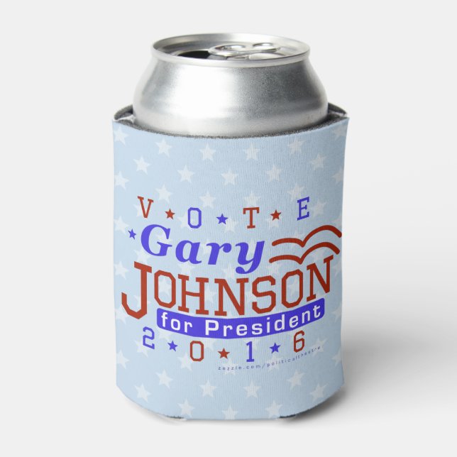 Gary Johnson President 2016 Election Libertarian Can Cooler (Can Front)