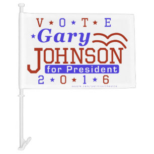 Gary Johnson President 2016 Election Libertarian Car Flag