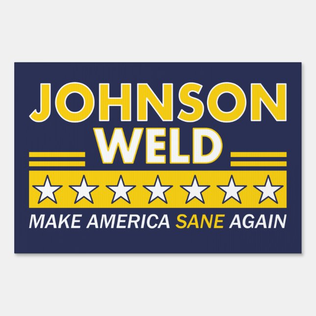 Gary Johnson / Weld Libertarian Election Yard Sign (Front)