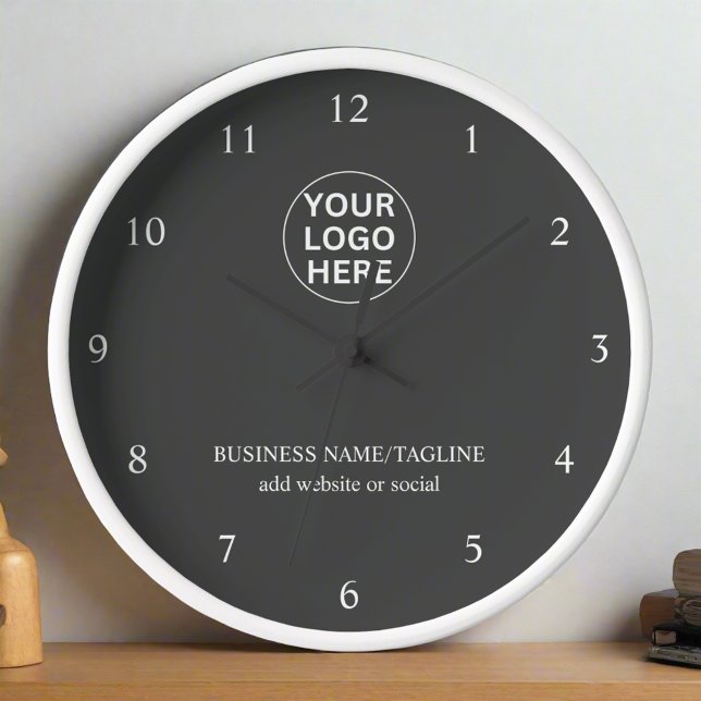 Gary Logo l Business Office Branded Gray  Clock (Creator Uploaded)