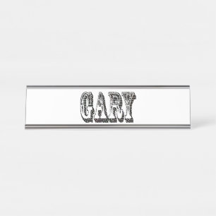 Gary Mens Name Logo, Desk Name Plate