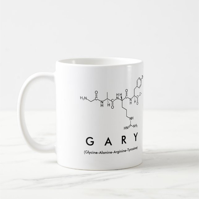 Gary peptide name mug (Left)