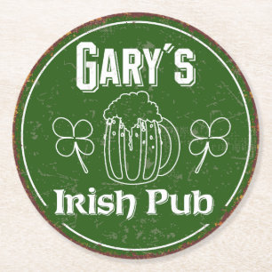 Gary´s Irish Pub Round Paper Coaster
