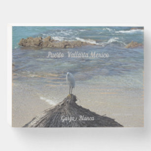 Garza Blanca Puerto Vallarta Mexico ocean Wooden Box Sign