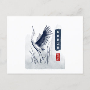 GARZA Japanese style sumi-e Postcard