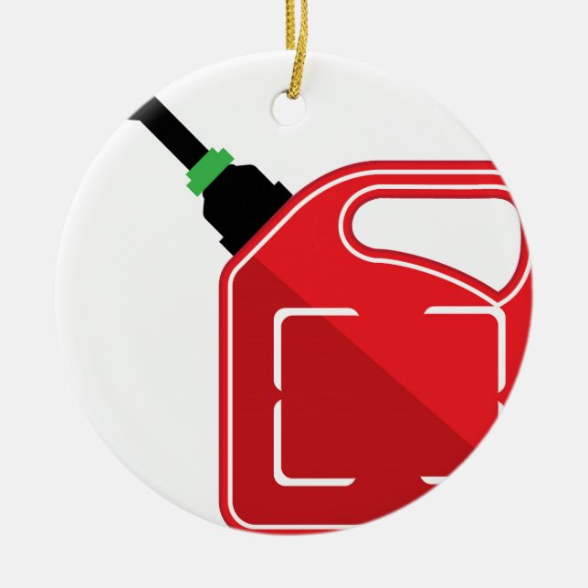 Gas Can Ceramic Ornament (Front)