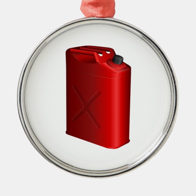 Gas Can Metal Ornament (Front)