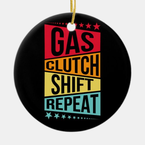 Gas Clutch Shift Repeat Stick Car Manual Ceramic Ornament