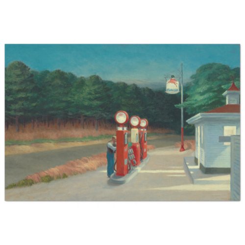 GAS _ EDWARD HOPPER VINTAGE MODERN ART TISSUE PAPER