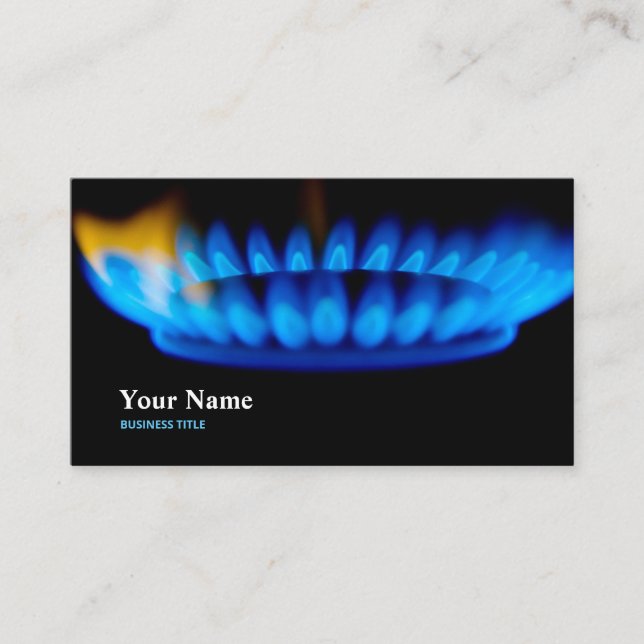 Gas Fitter Service Technician Business Card (Front)