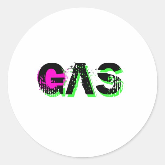 GAS, GAS, GAS CLASSIC ROUND STICKER