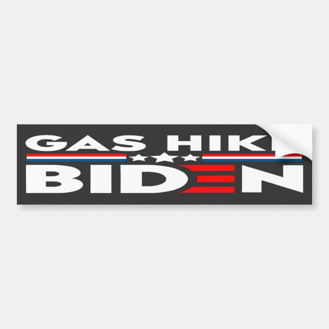 GAS HIKE BIDEN   BUMPER STICKER (Front)