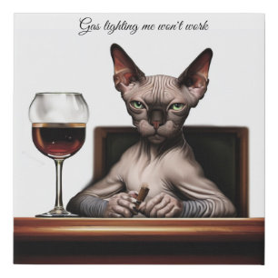 Gas Lighting Humor Faux Canvas Print